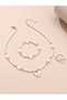 Girls White Heart Charm Pearl Necklace, Bracelet, Ring and Earrings Set - 3