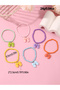 Pack of 6 - Girls Multi-Color Bowknot Charm Beaded Bracelets - 4
