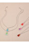 Pack of 5 - Girls Multi-Color Gummy Bear Pendant Necklaces - 2