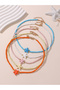Pack of 5 - Girls Multi-Color Starfish Charm Beaded Necklaces - 3
