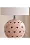Star Kids Ceramic Table Lamp Pink- 35Cm, Ceramic, Linen, L 24 x W 24 x H 35 cm - 4