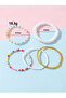 Pack of 5 - Girls Multi-Color Beaded Bracelet - 4