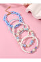 Pack of 5 - Girls Multi-Color Beaded and Chain Bracelets - 2