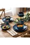 Bahri 30 Piece Stoneware Dinner Set -serves 6, Blue, Dinner Sets - 6