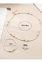 Girls White Beaded Necklace, Bracelet and Ring Set - 5