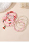 Pack of 6 - Girls Multi-Color Cherry Charm Beaded Bracelets - 3