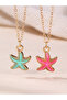 Pack of 2 - Girls Multi-Color Starfish Pendant Necklaces