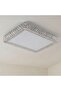 Nasrin LED Dimmable Ceiling Lamp With Remote - 110Cm Chrome, Acrylic, Stainless Steel