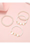 Pack of 4 - Girls White Star and Pearl Beaded Bracelets - 3
