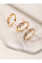 Girls Set of 3 - Embellished Adjustable Rings