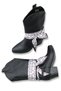 Vela Luce Women's Scarf Detail Western Boots 0012899 Black Skin - 4
