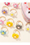 Girls Set of 10 - Flower Rings - 8