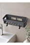 Rectangular Bathroom Shower Organizer Adhesive Shower Shelf – Shampoo, Shower Gel and Soap Organizer 10X25 cm - 2
