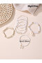 Pack of 7 - Girls White Pearl and Seashell Beaded Bracelets - 4