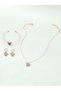 Girls Purple Sequin Butterfly Charm Necklace, Bracelet and Earrings Set - 3