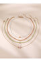 Pack of 4 - Girls Multi-Color Beaded Necklaces with Hearts and Butterfly Charms