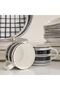 Aura Grid 32 Piece New Bone China Dinner Set -serves 6, Black, Dinner Sets - 5
