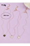 Pack of 3 - Girls Multi-Color Diamond Pendant Necklaces - 4