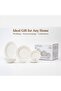 Isla 32 Piece New Bone China Dinner Set For 6 Persons - Classic White Tableware With Serving - 5