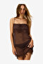 Women's Brown Lightweight Polyester Nightdress - 3