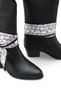 Vela Luce Women's Scarf Detail Western Boots 0012899 Black Skin - 5