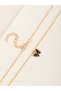 Girls Black Butterfly Pendant Necklace and Dangle Earrings Set - 3
