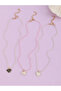 Pack of 3 - Girls Multi-Color Diamond Pendant Necklaces - 3