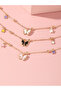 Pack of 3 - Gold Tone Butterfly Charm Bracelet - 2
