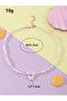 Girls Butterfly Charm Pearl Beaded Necklace - 4