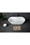 Mosel Acrylic Freestanding Bathtub With Pop Up Waste, White, Free Standing Bathtub And Shower - 2