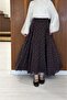 Bitter Brown Tiny Polka Dot Lurea Skirt - 8