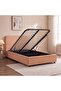 Maxillux RectaUpholstered Kids Bed With Hydraulic Storage + Usb-peach Pink, Engineered Wood, Fabric - 3