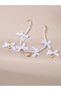 Girls White Bow and Heart Charms Pearl Necklace and Earrings Set - 4