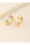 Girls Set of 2 - Heart Enamel Rings - 5