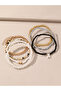 Pack of 8 - Girls Multi-Color Beaded and Pearl Bracelets - 2