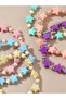 Pack of 7 - Girls Multi-Color Pastel Star Beaded Bracelets - 4