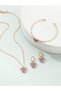 Girls Purple Sequin Butterfly Charm Necklace, Bracelet and Earrings Set