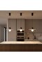 Elara Pendant Lamp – Travertine And Metal – White - Brown – Adjustable Length Up To 2 M, White Brown - 3