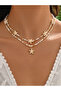 Pack of 2 - Girls Multi-Color Starfish Charm Beaded Necklaces