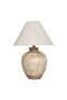 Antik Ceramic Table Lamp - Cream - E27 - D33x53 Cm, Steel, Linen, L 37 x W 37 x H 40 cm - 4