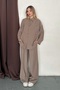 Women's Mink Soft Textured Shirt Blouse Palazzo Trousers Triple Woven Set - 6