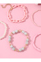Pack of 5 - Girls Multi-Color Beaded and Chain Bracelets - 3