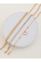 Pack of 3 - Gold Tone Rhinestone Embellished Bracelets with Butterfly Charm - 4