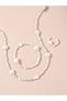 Girls White Heart Charm Beaded Necklace, Bracelet and Ring Set - 8
