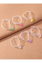 Pack of 6 - Girls Multi-Color Butterfly Pendant Choker Necklaces - 8