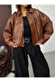Faux Leather Coat |   F2035 - 4