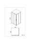 Square Shower Cubicle - Matte Black - 90x90x195 Cm, Tempered Glass, L 90 x W 90 x H 195 cm - 3