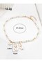 Girls White Butterfly Charm Pearl Beaded Necklace and Earrings Set - 4