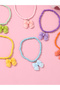 Pack of 6 - Girls Multi-Color Bowknot Charm Beaded Bracelets - 3