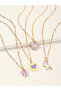 Pack of 4 - Girls Multi-Color Pandant Necklaces with Multi Charms - 6